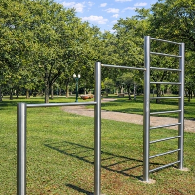 JOGO DE BARRAS COM ESPALDAR  INOX